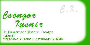 csongor kusnir business card